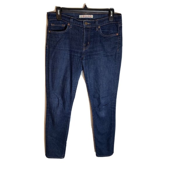 J Brand Skinny Leg Jeans Size 28 Style 811C032‎ Dark Wash Denim Stretch Mid Rise - Picture 1 of 10